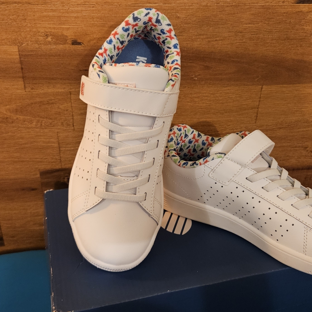 K-Swiss  Court Casper  Children's White Dino Sneakers